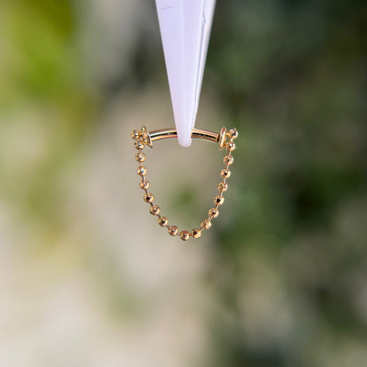 Just a Peek - Beaded Chain - Septum Piece
