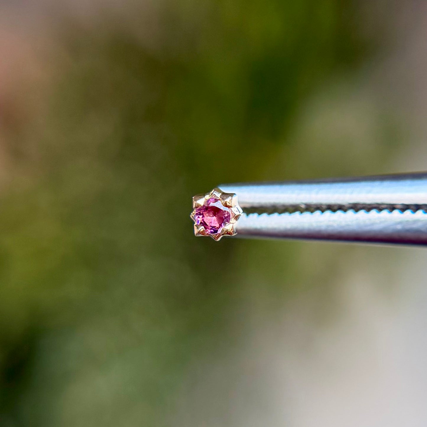 Stella - Pink Tourmaline - Threadless End