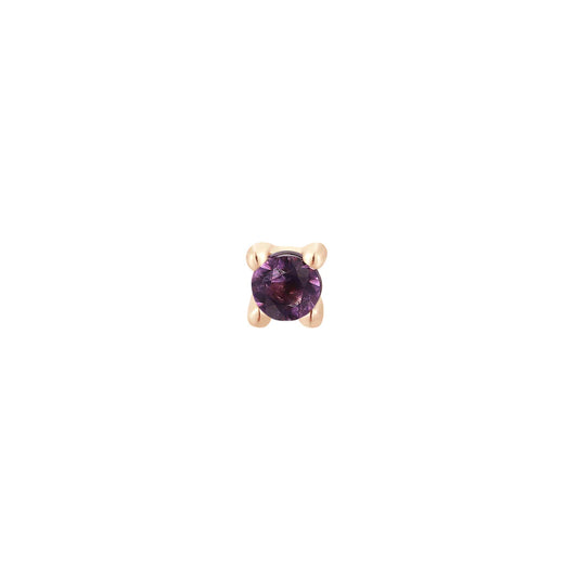 Amethyst Prong - Threadless End