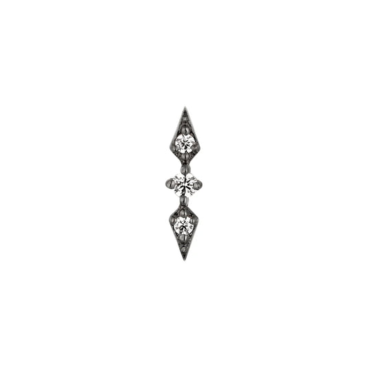 Worthy - Black Rhodium - Threadless End