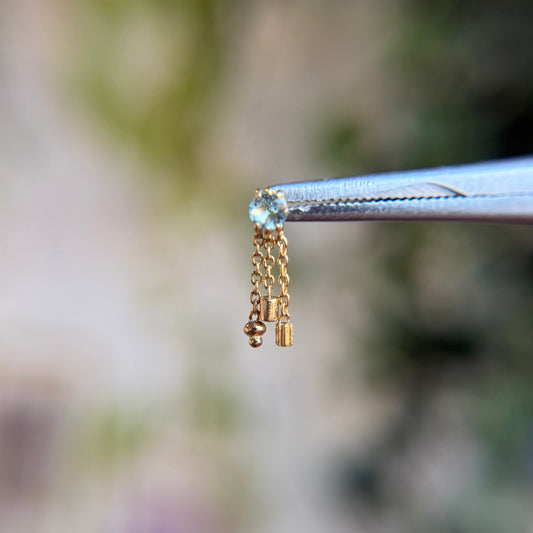 1000% 3 Drops - Pale Blue Topaz - Threadless End