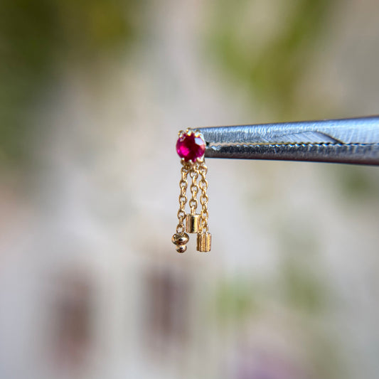 1000% 3 Drops - Ruby - Threadless End