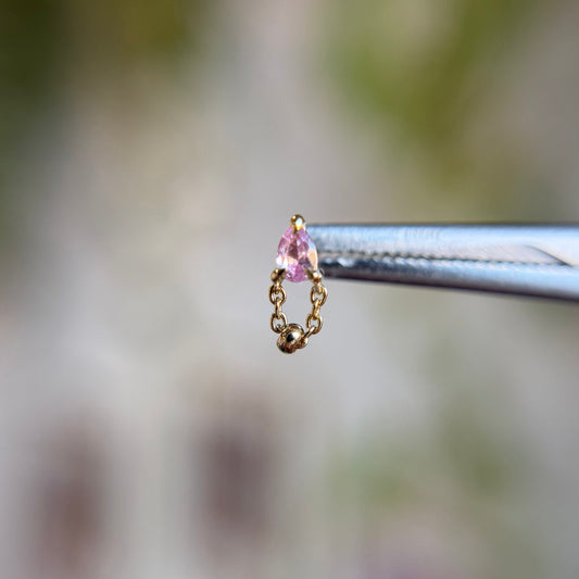 1000% Bitty - Pink Sapphire - Threadless End