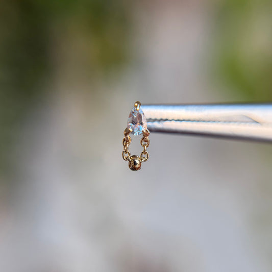 1000% Bitty - Pale Airy Aquamarine - Threadless End