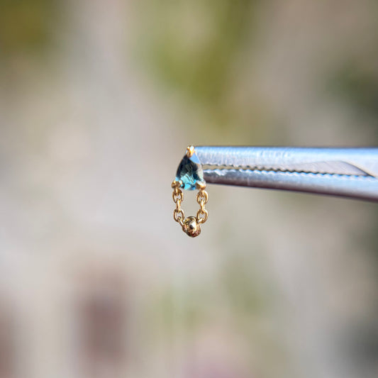 1000% Bitty - London Blue Topaz - Threadless End