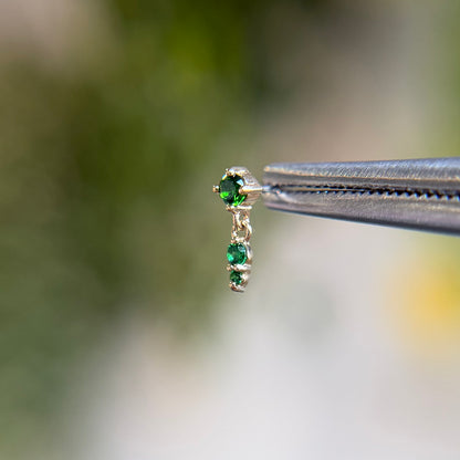 High Noon - Emerald Green CZ - Threadless End