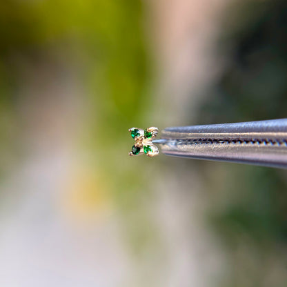 Crux - Emerald Green CZ - Threadless End