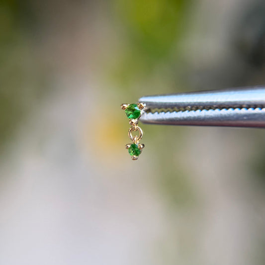 Cascade 2 - Tsavorite Garnet - Threadless End