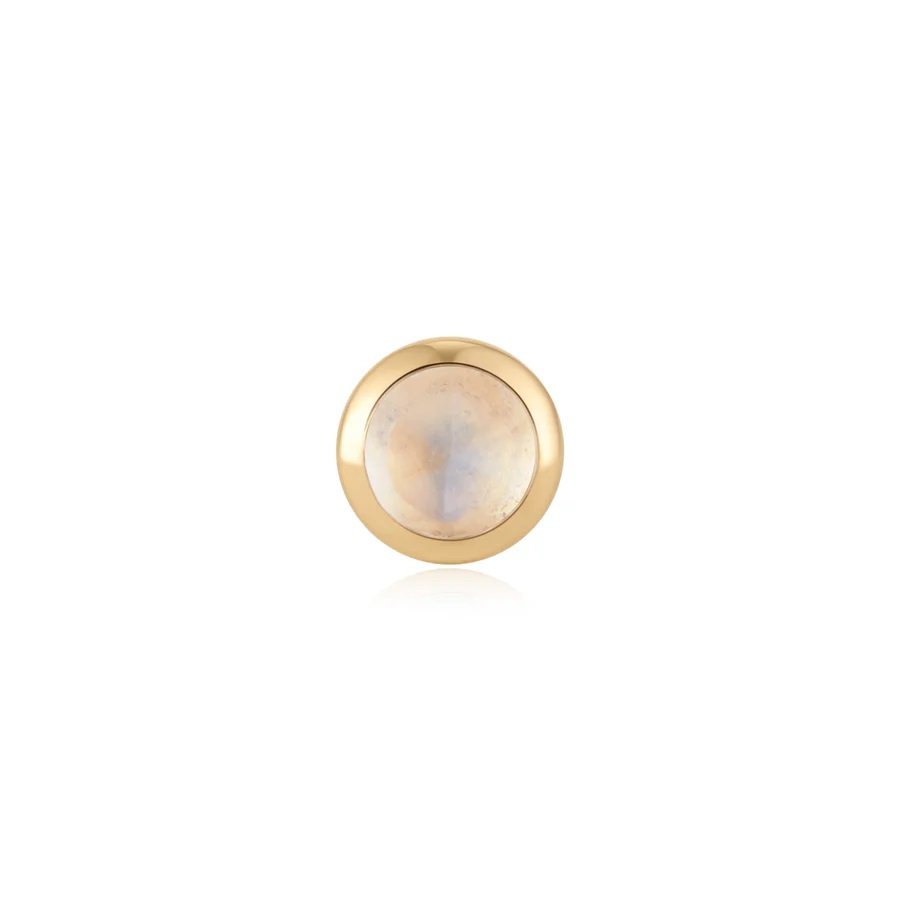 Rose Cut Bezel - Rainbow Moonstone - Threadless End