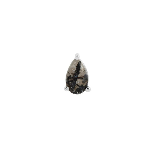 Tourmalated Quartz Pear - Threadless End-SQ3908057