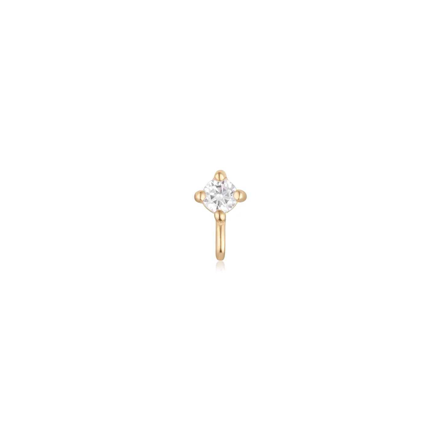 Prong Set CZ with Jump Ring - Threadless End