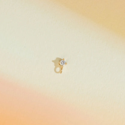 Prong Set CZ with Jump Ring - Threadless End