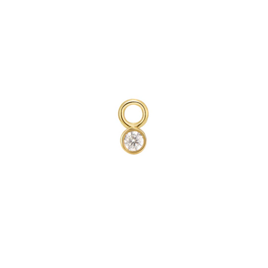 Tiny Charm - Bezel Set Diamond