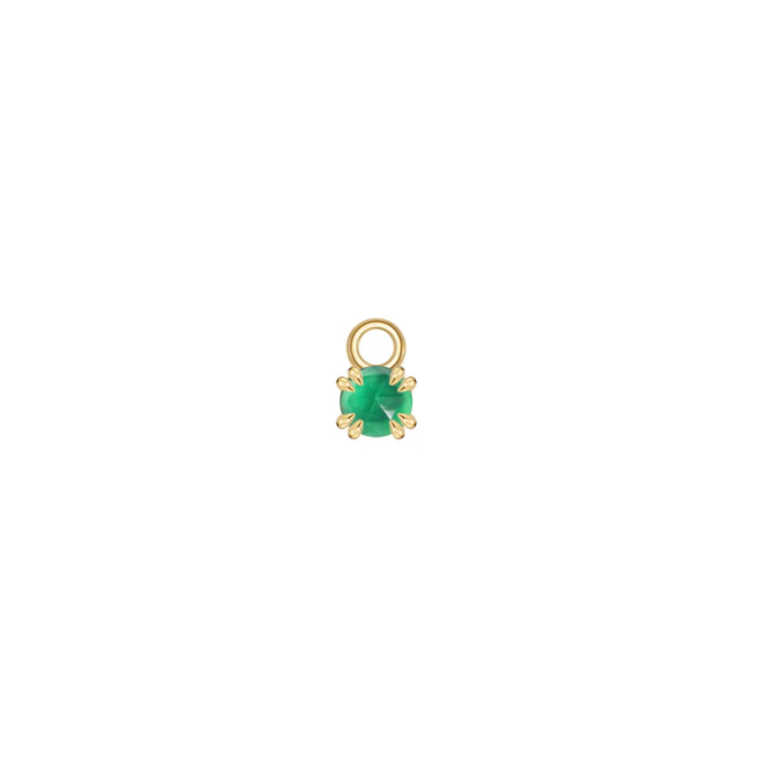 Rose Cut Green Chalcedony - Charm