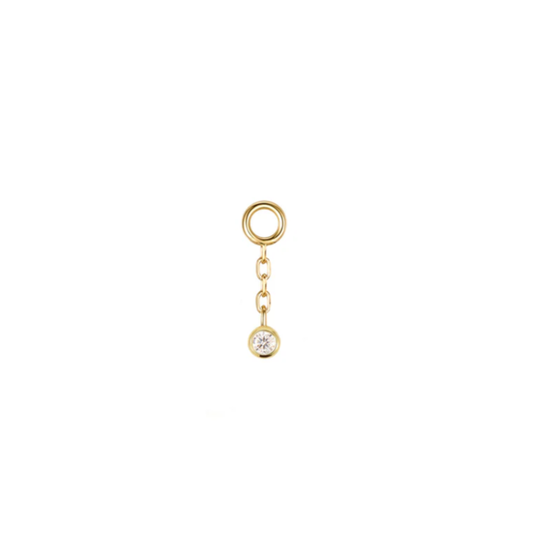 Tiny Charm - Bezel Set Diamond with Chain