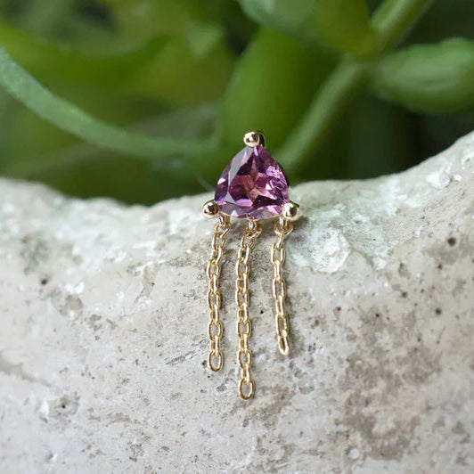 Veronika - Rhodolite Garnet - Threadless End