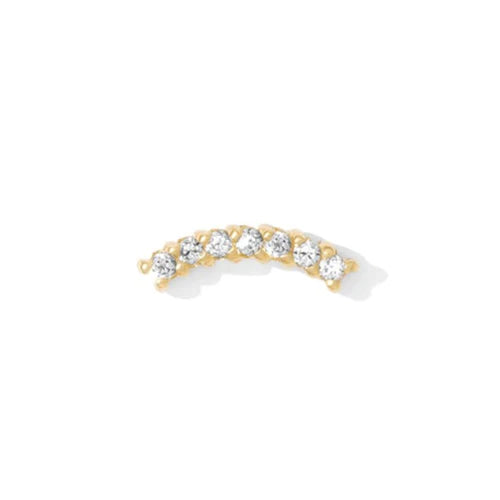 Tarawa Rods Curved Rail - 14k Gold Threadless End | Tawapa Jewelry – Bpyesworld