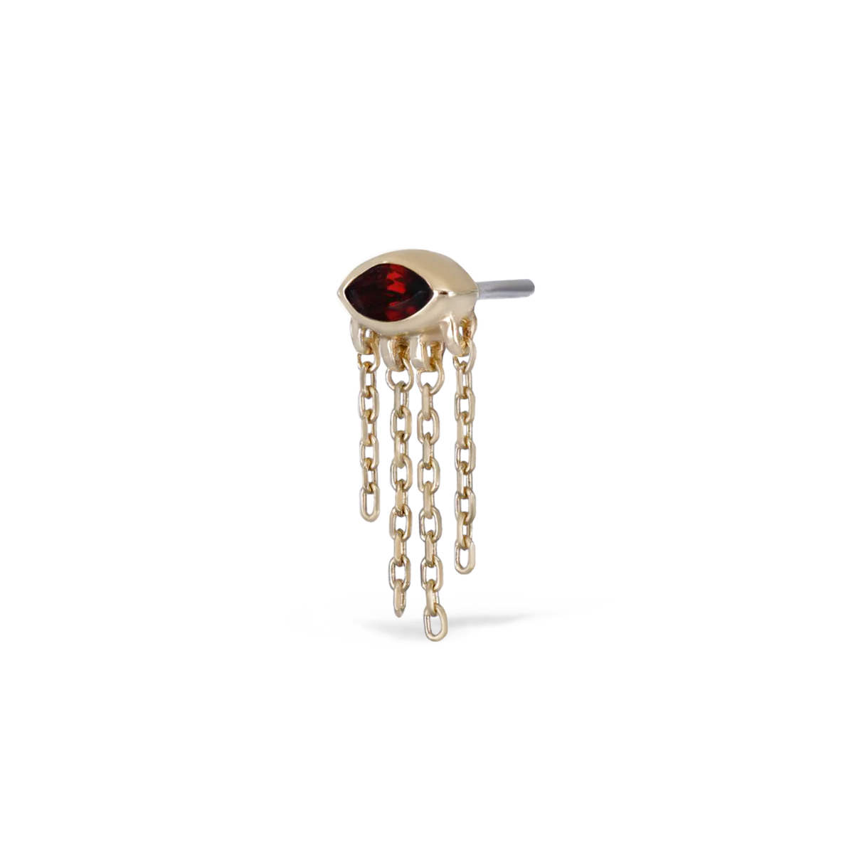 Misty Dew Garnet - Threadless End