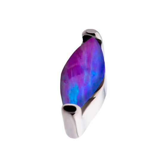 Titanium Marquise Purple Opal - Internally Threaded