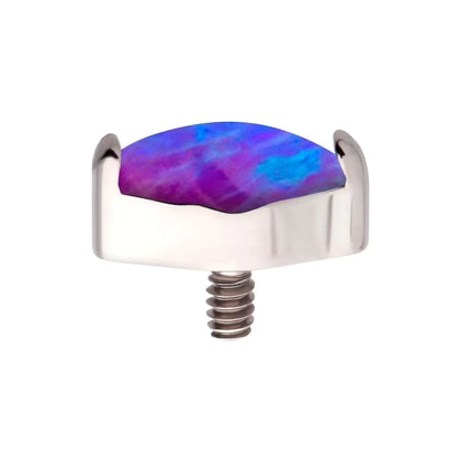 Titanium Marquise Purple Opal - Internally Threaded