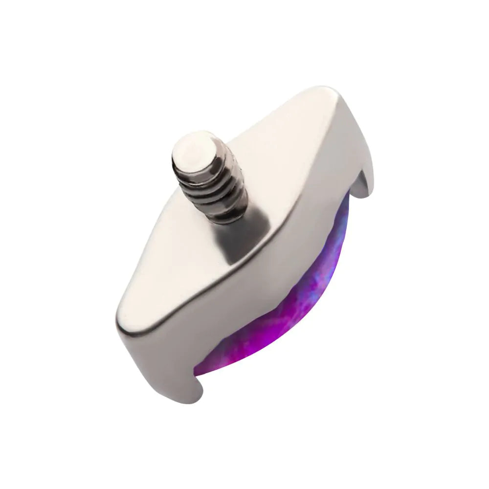 Titanium Marquise Purple Opal - Internally Threaded