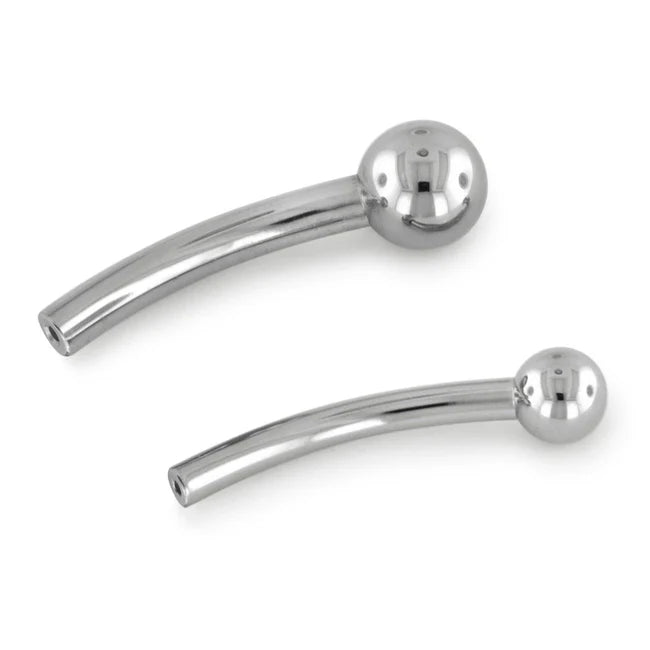 Titanium Curved Barbell - Fixed End - Just Shaft